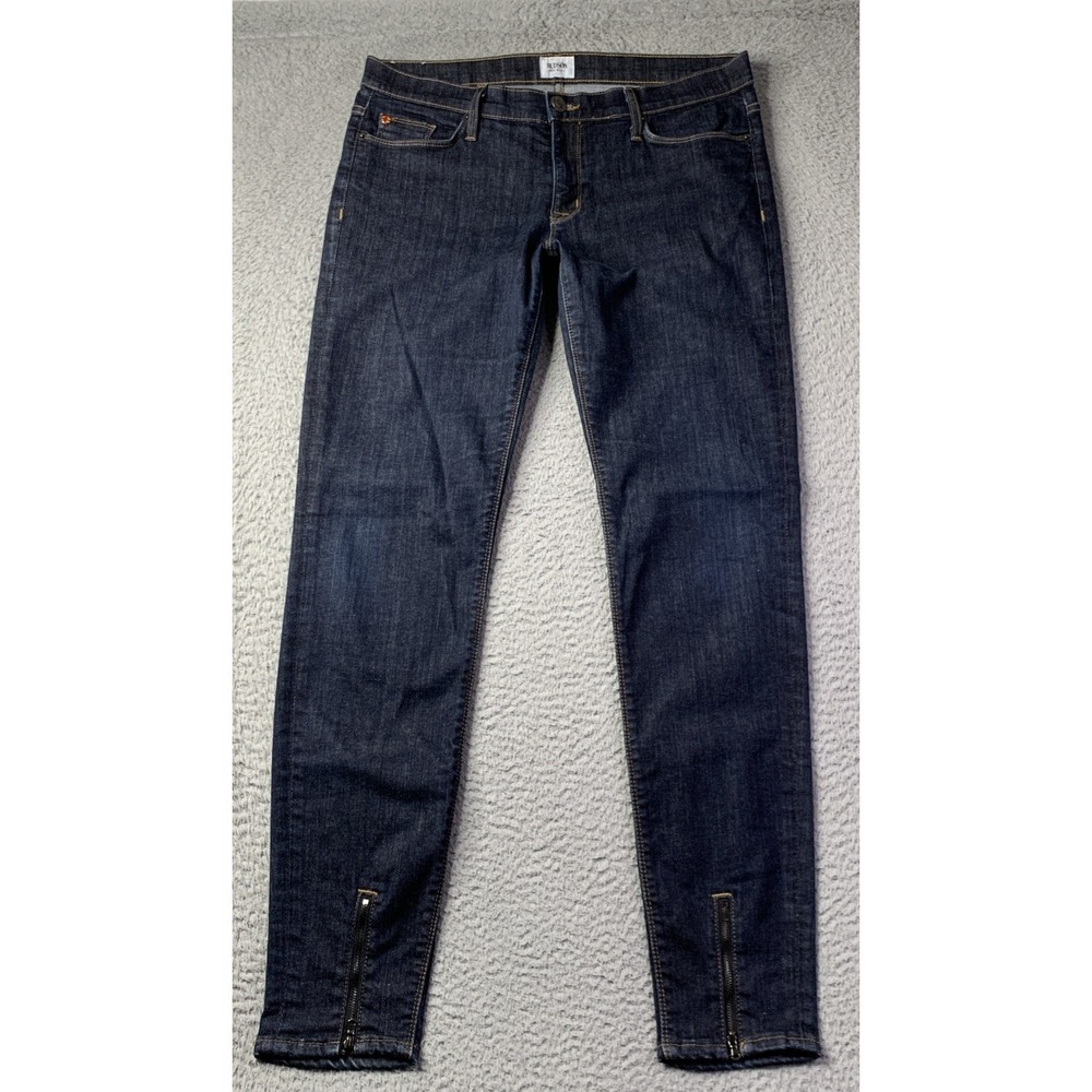 Hudson Jeans Womens 32 Juliette Super Skinny Blue Mid Rise Ankle Zippers NWOT - Picture 1 of 13
